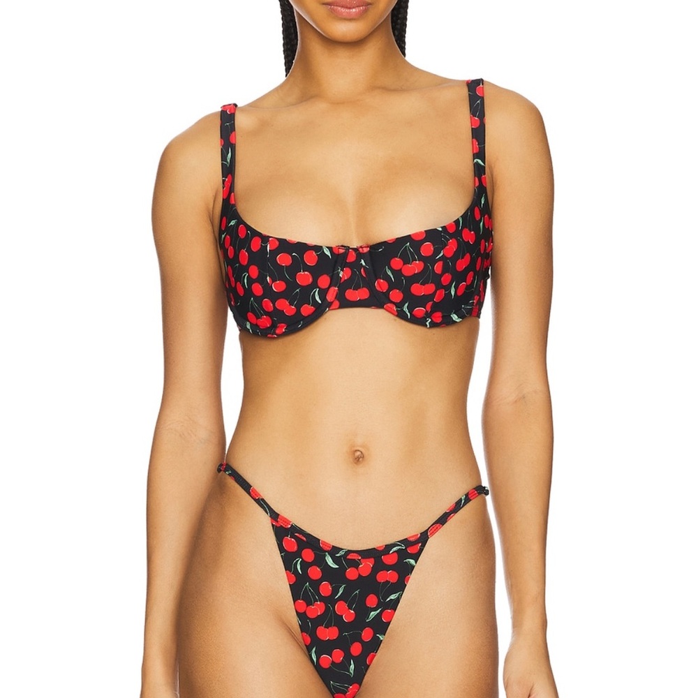 Good American: Cherry Print Bikini Set